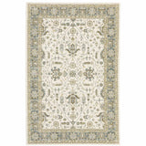 2' X 3' Gray and Ivory Oriental Power Loom Area Rug - Homeroots - Flyclothing LLC