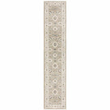 12' Runner Beige and Ivory Oriental Power Loom Runner Rug - Homeroots - Flyclothing LLC