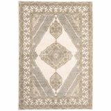 2' X 3' Beige and Ivory Oriental Power Loom Area Rug - Homeroots - Flyclothing LLC