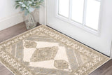 2' X 3' Beige and Ivory Oriental Power Loom Area Rug - Homeroots - Flyclothing LLC