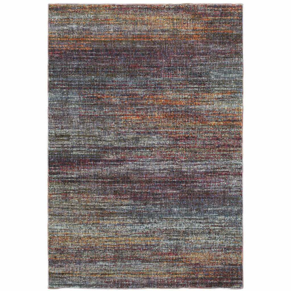 2' X 3' Blue and Gray Abstract Power Loom Area Rug - Homeroots - Flyclothing LLC