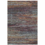 2' X 3' Blue and Gray Abstract Power Loom Area Rug - Homeroots - Flyclothing LLC