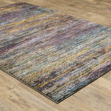 2' X 3' Blue and Gray Abstract Power Loom Area Rug - Homeroots - Flyclothing LLC