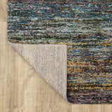 2' X 3' Blue and Gray Abstract Power Loom Area Rug - Homeroots - Flyclothing LLC
