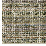 12' Runner Green Abstract Power Loom Runner Rug - Homeroots - Flyclothing LLC