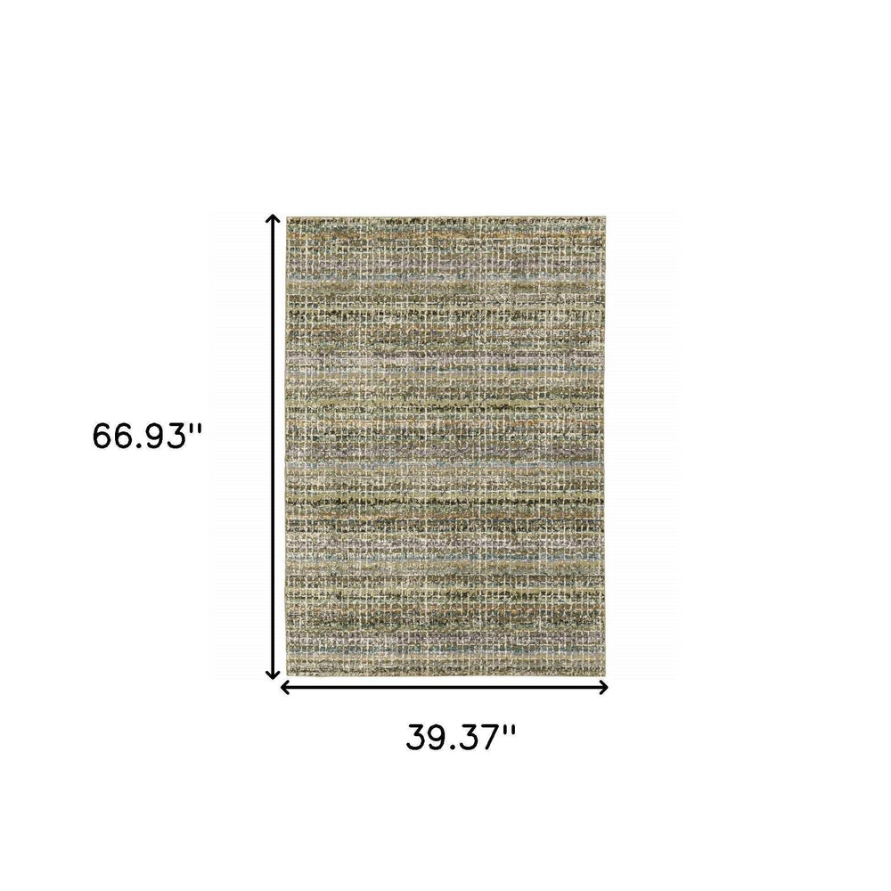 3' X 5' Gray and Ivory Abstract Power Loom Area Rug - Homeroots - Flyclothing LLC