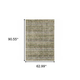 5' X 7' Gray and Ivory Abstract Power Loom Area Rug - Homeroots - Flyclothing LLC