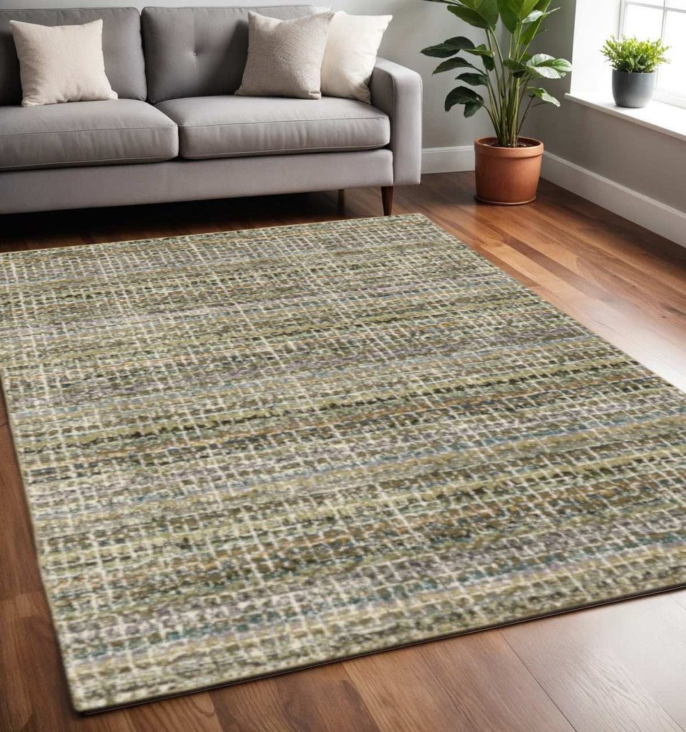 5' X 7' Gray and Ivory Abstract Power Loom Area Rug - Homeroots - Flyclothing LLC