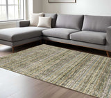 7' X 10' Gray and Ivory Abstract Power Loom Area Rug - Homeroots - Flyclothing LLC