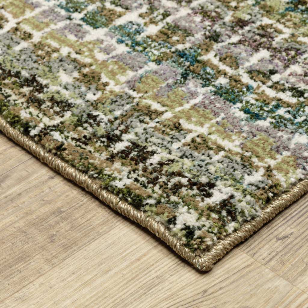 9' X 12' Gray and Ivory Abstract Power Loom Area Rug - Homeroots - Flyclothing LLC