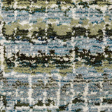 7' X 10' Blue and Ivory Abstract Power Loom Area Rug - Homeroots - Flyclothing LLC