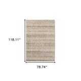 7' X 10' Gray and Ivory Abstract Power Loom Area Rug - Homeroots - Flyclothing LLC