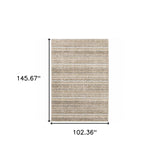 9' X 12' Gray and Ivory Abstract Power Loom Area Rug - Homeroots - Flyclothing LLC