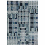 5' X 7' Blue Geometric Power Loom Area Rug - Homeroots - Flyclothing LLC