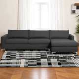 9' X 12' Gray and Black Geometric Power Loom Area Rug - Homeroots - Flyclothing LLC
