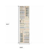 8' Runner Gray and Ivory Geometric Power Loom Runner Rug - Homeroots - Flyclothing LLC