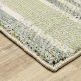 8' X 11' Gray and Ivory Geometric Power Loom Area Rug - Homeroots - Flyclothing LLC