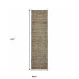12' Runner Blue and Beige Geometric Power Loom Runner Rug - Homeroots - Flyclothing LLC