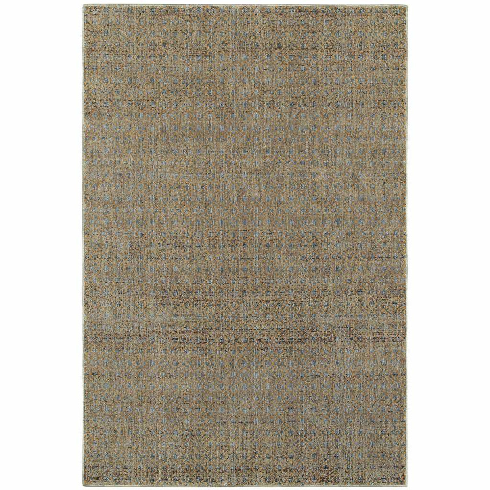 9' X 12' Blue and Silver Geometric Power Loom Area Rug - Homeroots - Flyclothing LLC