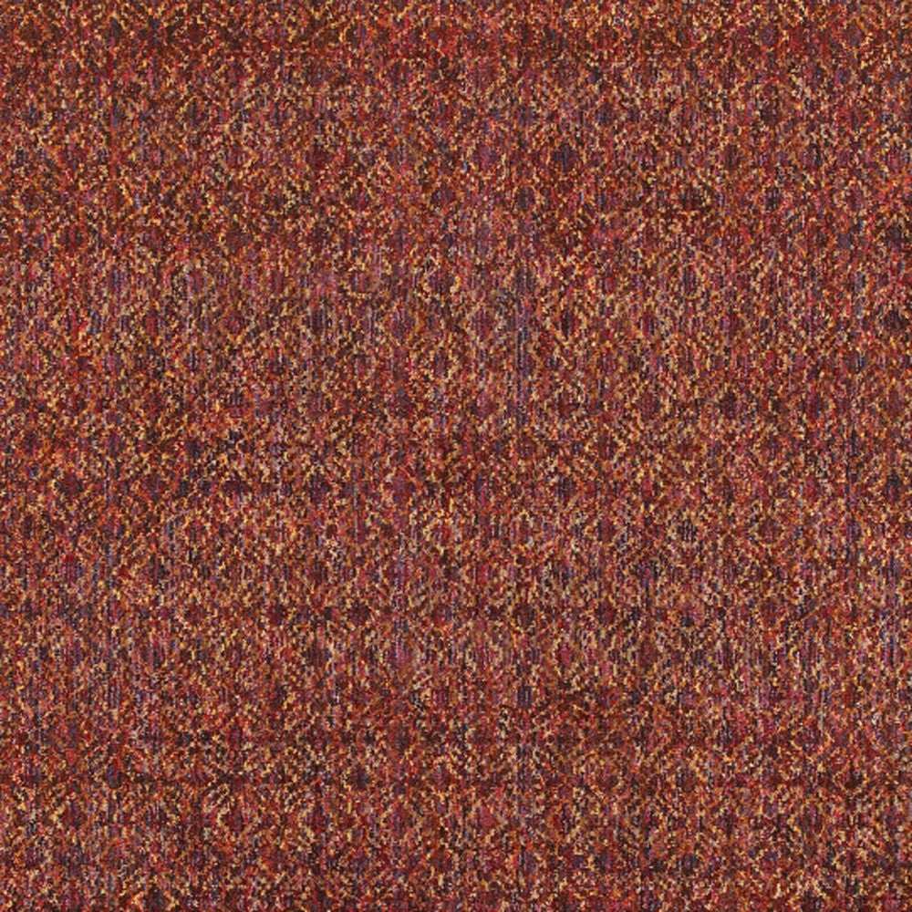 2' X 3' Red and Gold Geometric Power Loom Area Rug - Homeroots - Flyclothing LLC
