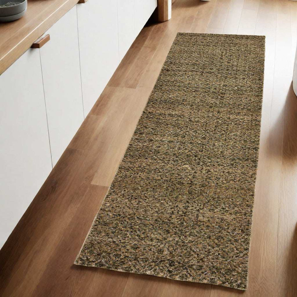 8' Runner Green Geometric Power Loom Runner Rug - Homeroots - Flyclothing LLC