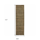 12' Runner Brown Geometric Power Loom Runner Rug - Homeroots - Flyclothing LLC