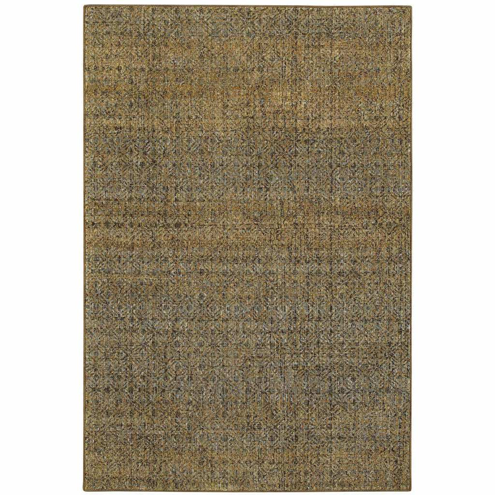 8' X 11' Green Geometric Power Loom Area Rug - Homeroots - Flyclothing LLC