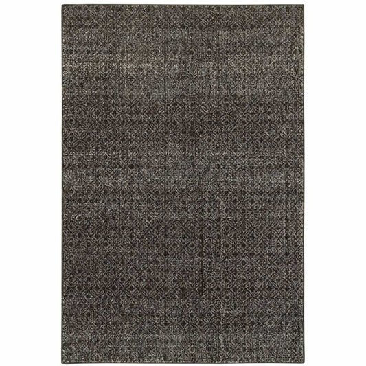 3' X 5' Gray Geometric Power Loom Area Rug - Homeroots - Flyclothing LLC