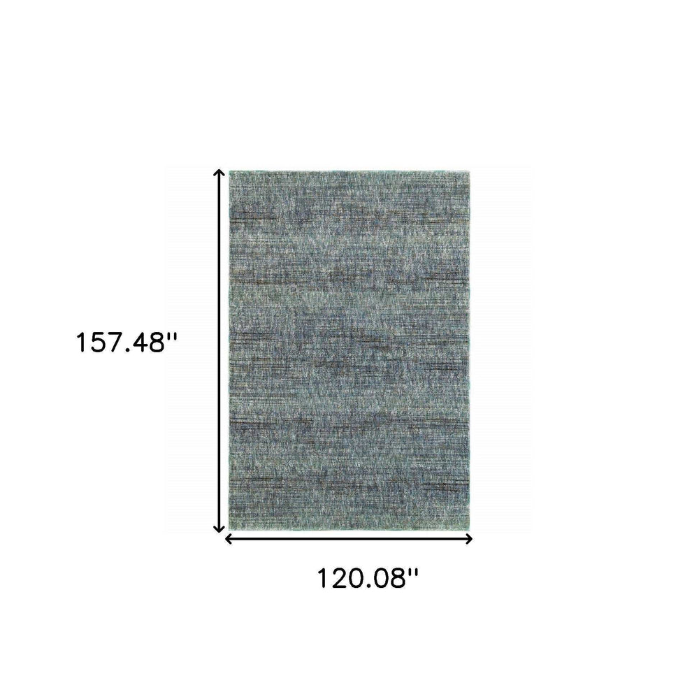 10' X 13' Blue and Gray Power Loom Area Rug - Homeroots - Flyclothing LLC