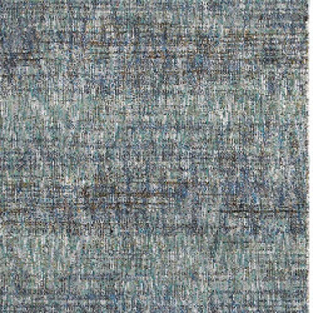 8' Runner Blue and Gray Power Loom Runner Rug - Homeroots - Flyclothing LLC