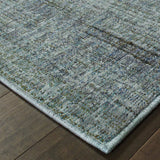 8' X 11' Blue and Gray Power Loom Area Rug - Homeroots - Flyclothing LLC