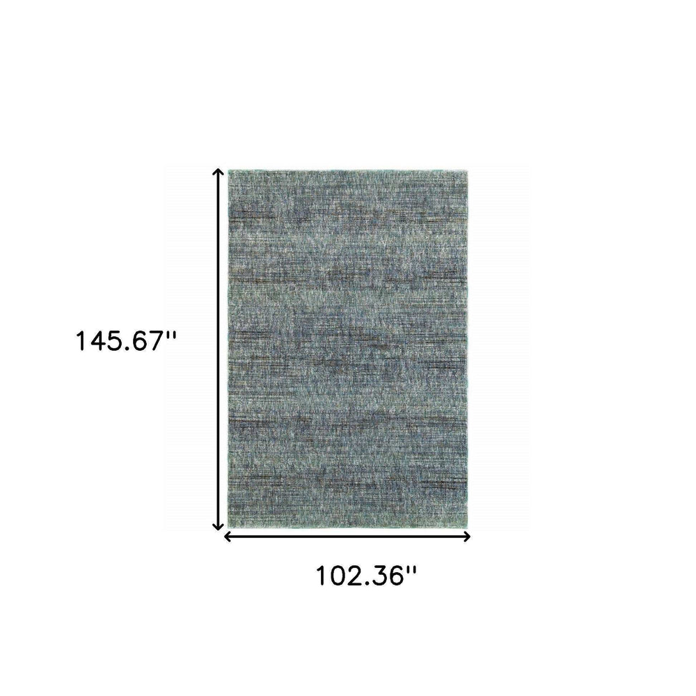 9' X 12' Blue and Gray Power Loom Area Rug - Homeroots - Flyclothing LLC