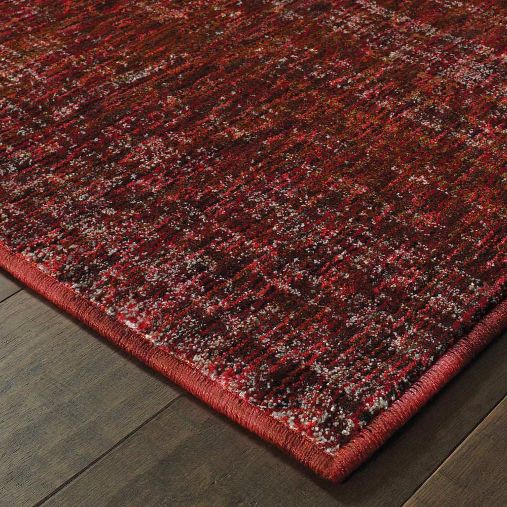 3' X 5' Red and Gray Power Loom Area Rug - Homeroots - Flyclothing LLC