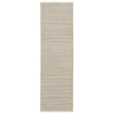 8' Ivory Beige Taupe And Tan Geometric Power Loom Runner Rug With Fringe - Homeroots - Flyclothing LLC