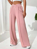 Elastic Waist Wide Leg Pants - Trendsi - Flyclothing LLC