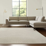 8' X 11' Beige and Ivory Geometric Power Loom Area Rug - Homeroots - Flyclothing LLC