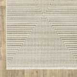 10' X 13' Ivory Beige Taupe And Tan Geometric Power Loom Stain Resistant Area Rug With Fringe - Homeroots - Flyclothing LLC