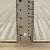 10' X 13' Ivory Beige Taupe And Tan Geometric Power Loom Stain Resistant Area Rug With Fringe - Homeroots - Flyclothing LLC