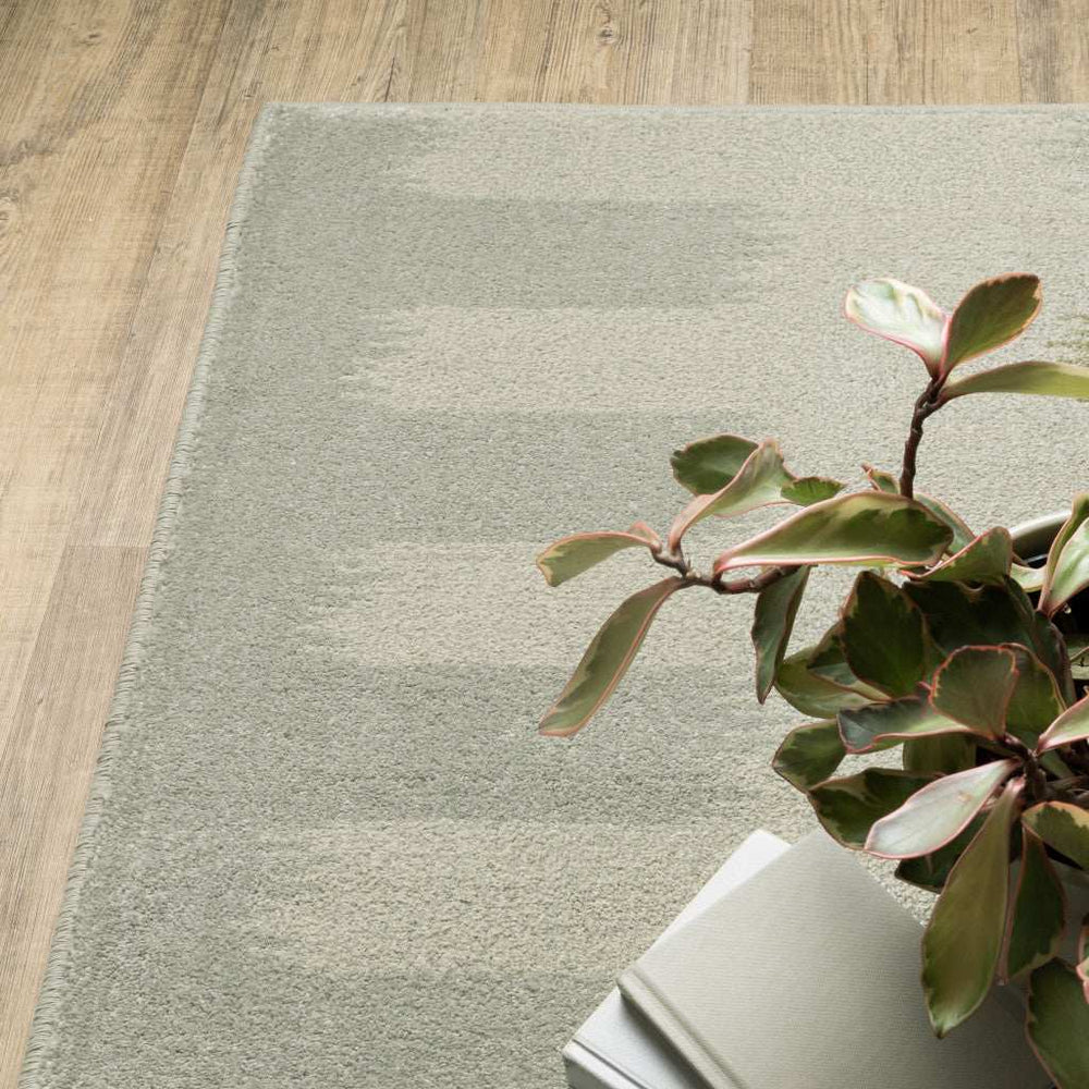 2' X 8' Beige Grey Gold And Green Geometric Power Loom Stain Resistant Runner Rug - Homeroots - Flyclothing LLC