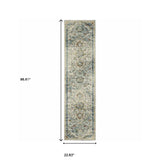 2' X 8' Blue Beige Rust Gold And Teal Oriental Power Loom Stain Resistant Runner Rug - Homeroots - Flyclothing LLC