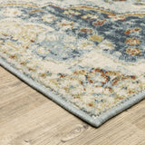 2' X 8' Blue Beige Rust Gold And Teal Oriental Power Loom Stain Resistant Runner Rug - Homeroots - Flyclothing LLC