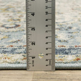 2' X 8' Blue Beige Rust Gold And Teal Oriental Power Loom Stain Resistant Runner Rug - Homeroots - Flyclothing LLC