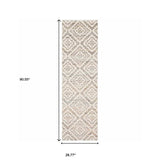 2' X 8' Grey Pink And Sage Geometric Power Loom Stain Resistant Runner Rug - Homeroots - Flyclothing LLC