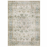 7' X 10' Ivory Oriental Printed Non Skid Area Rug - Homeroots - Flyclothing LLC