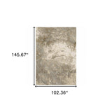 9' X 12' Gray and Ivory Abstract Power Loom Area Rug - Homeroots - Flyclothing LLC