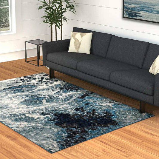 5' X 7' Gray Abstract Power Loom Area Rug - Homeroots - Flyclothing LLC