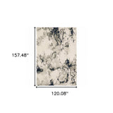 10' X 13' Gray and Black Abstract Power Loom Area Rug - Homeroots - Flyclothing LLC