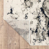 2' X 3' Gray and Black Abstract Power Loom Area Rug - Homeroots - Flyclothing LLC