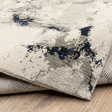 2' X 3' Gray and Black Abstract Power Loom Area Rug - Homeroots - Flyclothing LLC