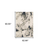 5' X 7' Gray and Black Abstract Power Loom Area Rug - Homeroots - Flyclothing LLC